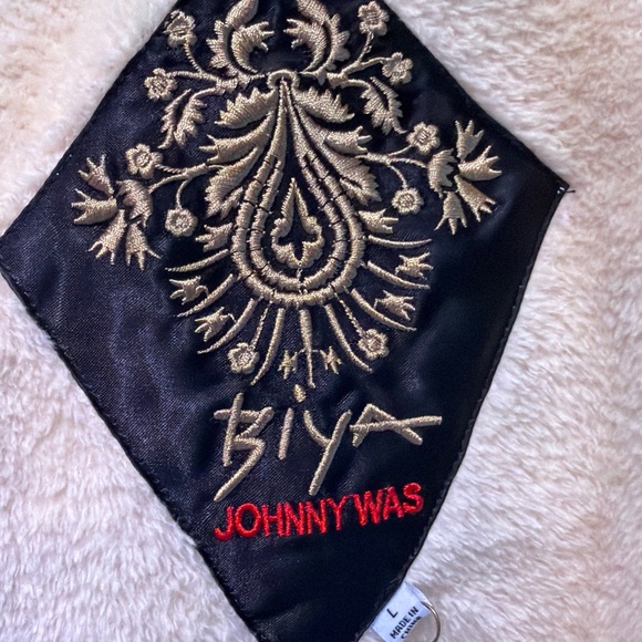 NWT Johnny Was Felix Cozy Sherpa Topper Hoodie Jacket Floral Southwest Dessert L - Picture 7 of 10